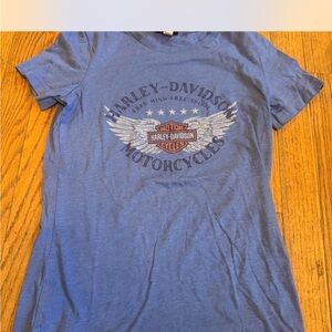 Harley-Davidson Blue Winged Logo Tee